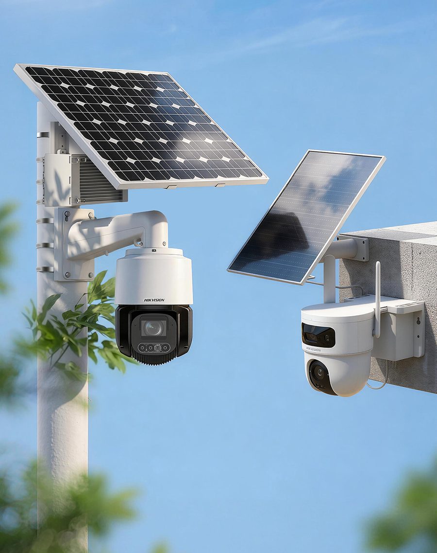 Cámaras PTZ alimentadas con paneles solares